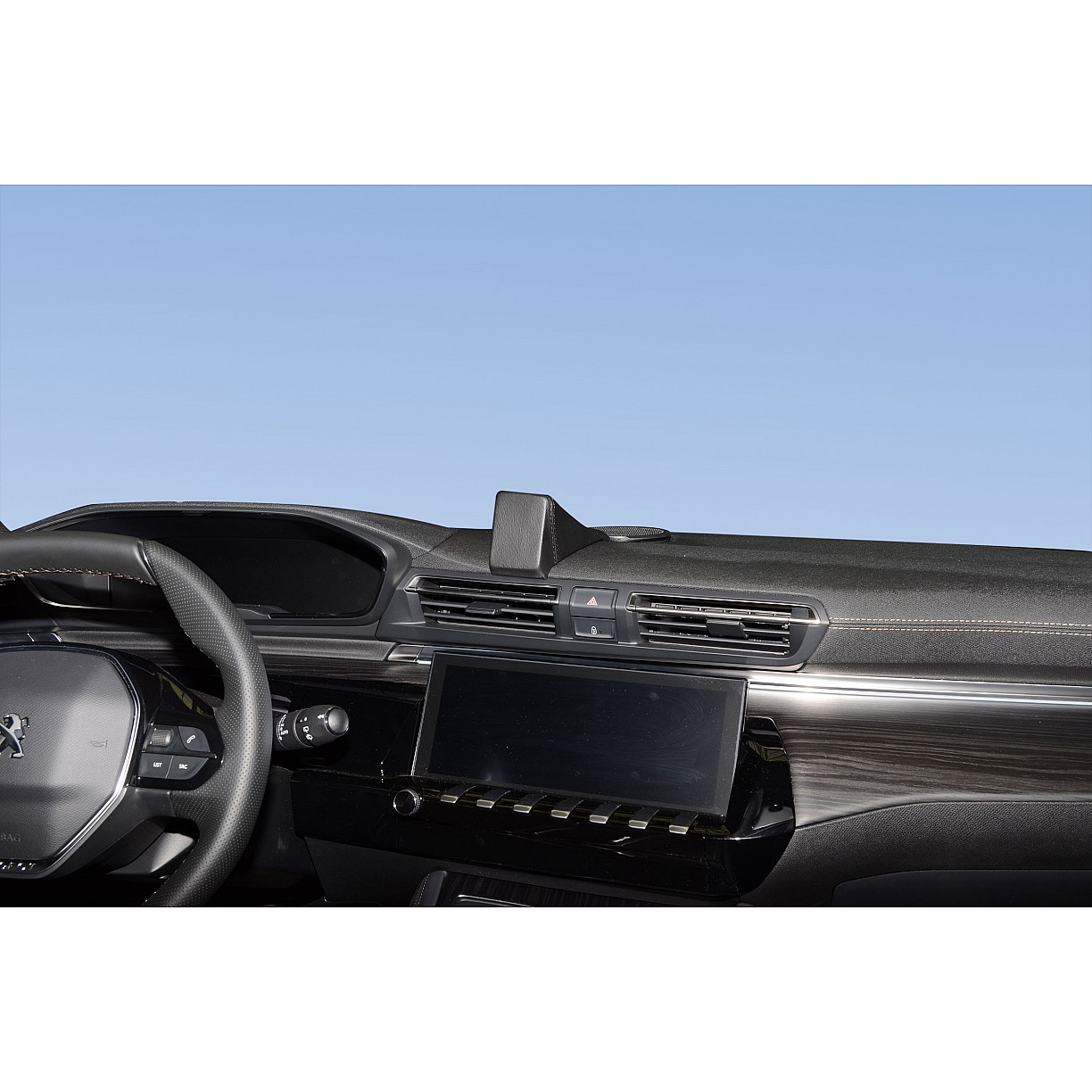Supporto Per Cellulare KUDA 3515 In Similpelle Nero, Specifico Per Peugeot 508 (dal 2018)